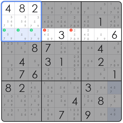 sudoku empty rectangle